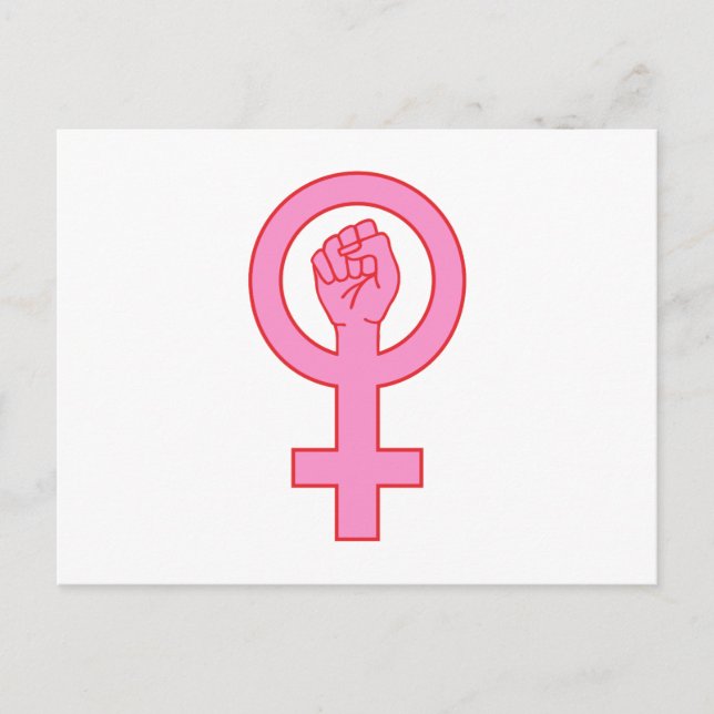 Female symbol with hand postcard (Front)