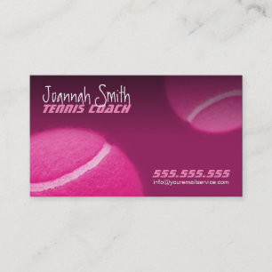 Female Tennis Coach Card - Tennis Instructore