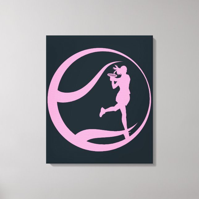 Female Tennis Player Canvas Print (Front)