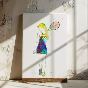 Female Tennis Player Canvas Print