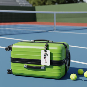 Female Tennis Player  Luggage Tag