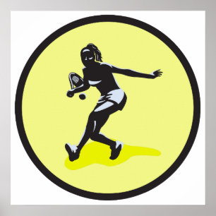 female tennis player poster