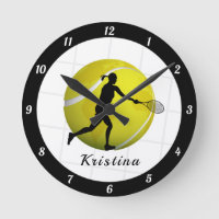 Female Tennis Player Silhouette Girls Name Ball
