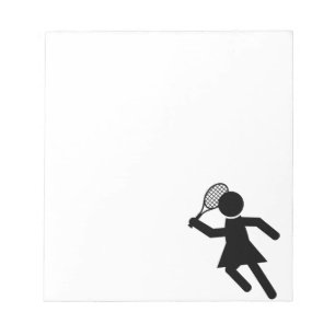 Female Tennis Player - Tennis Symbol Notepad