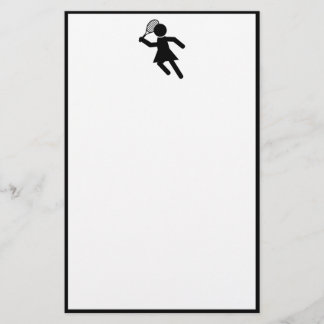 Female Tennis Player - Tennis Symbol Stationery
