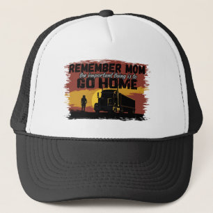 Female Trucker Mum Road Journey Family Love Design Hat
