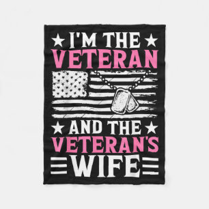 Female Veteran And Veterans Wife Women Veteran Mum Fleece Blanket
