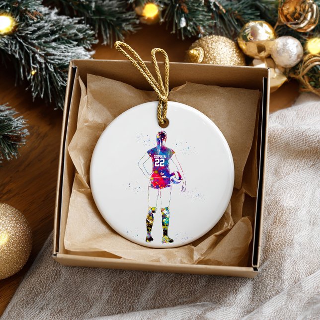 Female Volleyball Player Ceramic Tree Decoration (Creator Uploaded)