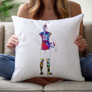Female Volleyball Player Cushion