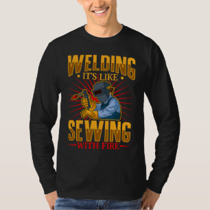 Female Welder   Welding Mechanic Forge Metalwork   T-Shirt
