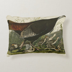 Female Wild Turkey from Audubon's Birds of America Decorative Cushion
