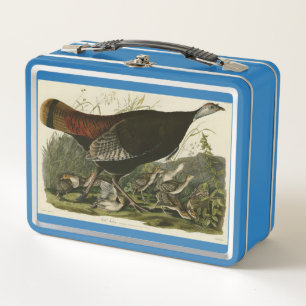 Female Wild Turkey from Audubon's Birds of America Metal Lunch Box