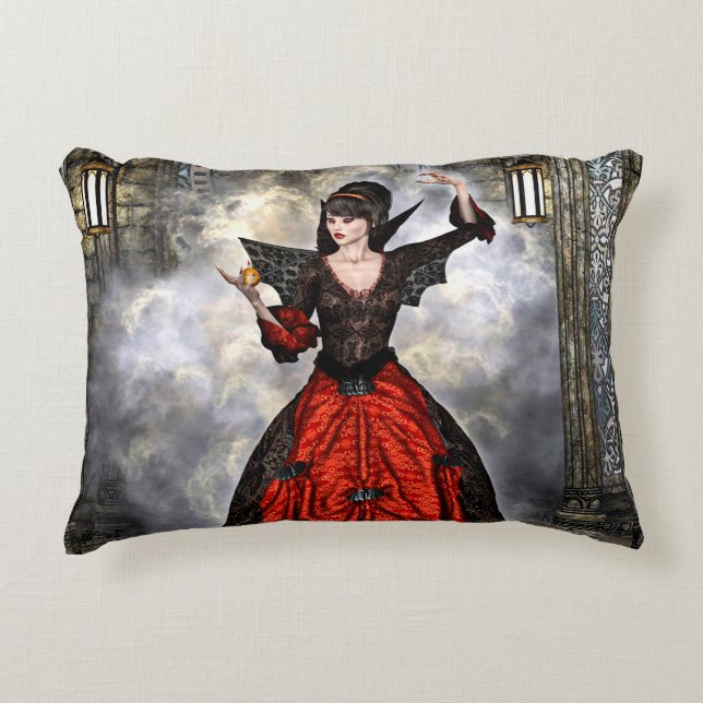 Female Wizard Decorative Cushion (Front)