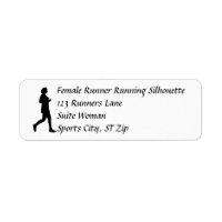 Female Woman Jogger Runner Address Labels
