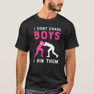 Female Wrestler Girl Motif Wrestling T-Shirt