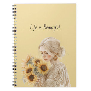 Female Yellow Sunflowers Notebook