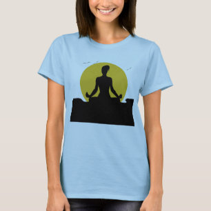 Female  Yoga Meditating Sunshine T-Shirt
