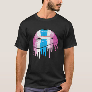 Femboy Lip Bite Aesthetic Crossdressing T-Shirt