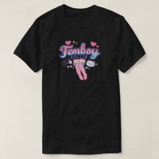 Femboy Lover Kawaii Thigh High Socks Gamer Pastel T-Shirt