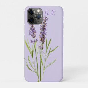 Feminine and Girly Lavender Purple Monogram Case-Mate iPhone Case