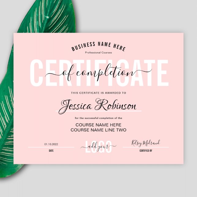 Feminine Beauty Course Certificate Award (Creator Uploaded)