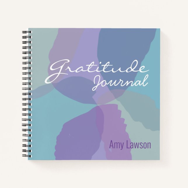 Feminine Blue Purple Gratitude Journal (Front)