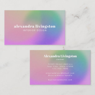 Feminine Blush Lavender Custom Woman Entrepreneur Business Card