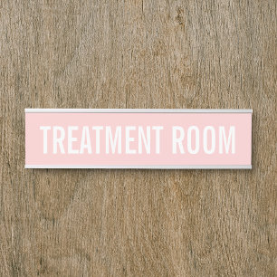 Feminine Blush Pink Beauty Salon Spa Room Door Sign