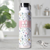 Feminine Boho Botanical Script Monogram