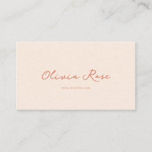 Feminine Boho Girly Calligraphy Script Business Card