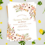 Feminine Boho Roses Floral 80th Birthday Party Invitation<br><div class="desc">Feminine Boho Roses Floral 80th Birthday Party Invitation

Use this simple and modern invitation template! Just edit text ,  download it or print it!</div>