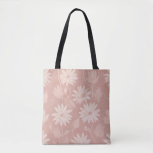 Feminine Botanical Daisy Tote Bag