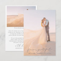 Feminine Calligraphy Full Bleed Photo Wedding