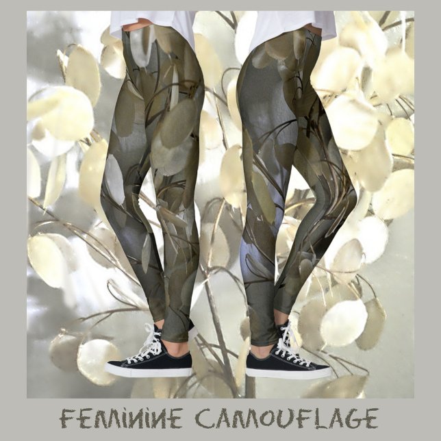 Feminine Camouflage Grey and Green Leggings (Creator Uploaded)