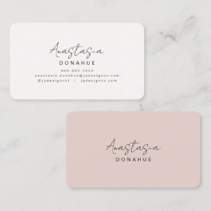 Feminine Chic Blush Pink Small Business Employee Card