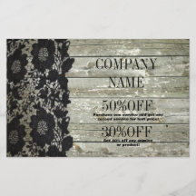 Feminine country chic black lace barn wood
