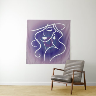 Feminine Elegance in Motion Tapestry