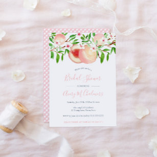 Feminine Elegant Sweet Peach Bridal or Baby Shower Invitation