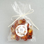 Feminine Fall Floral 80th Birthday Party Classic Round Sticker<br><div class="desc">A beautifully feminine fall floral sticker with an 80th birthday party theme, this lovely design has a floral open wreath in an autumn colour palette. Watercolor painted leaves and florals surround the text template with rustic charm. Personalise the template with the guest of honour's name or other desired text. Use...</div>