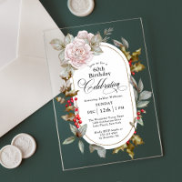 Feminine Floral December 60th Birthday Celebration