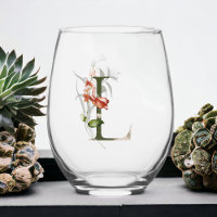 Feminine Floral Monogram Letter L