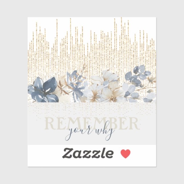 Feminine Floral Quote Custom-Cut Vinyl Sticker (Sheet)