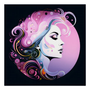 "Feminine Flourish" Women's Beauty Poster