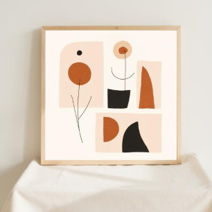 Feminine Geometric Line Art Set V Poster
