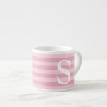 Feminine Girly Pink Pattern Espresso Cup<br><div class="desc">Drink your espresso in style with this pretty pink striped espresso mug.</div>