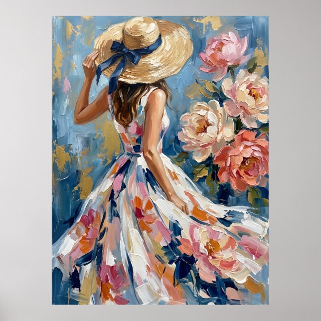 Feminine Impressionist Cottage core  Poster (Front)