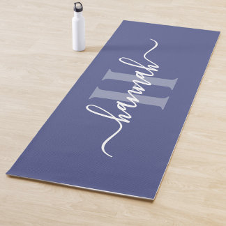 Feminine Large Monogram Script Yoga Mat