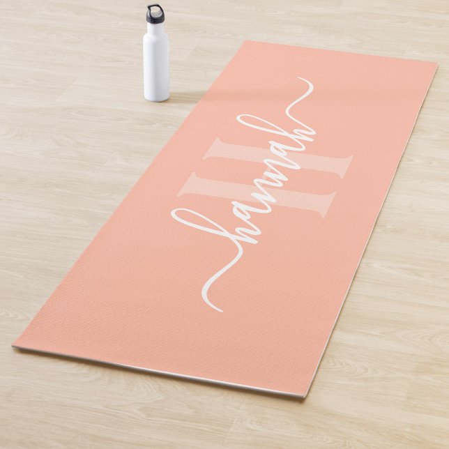 Feminine Large Monogram Script Yoga Mat (Creator Uploaded)