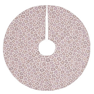 Feminine Leopard Pattern Brushed Polyester Tree Skirt