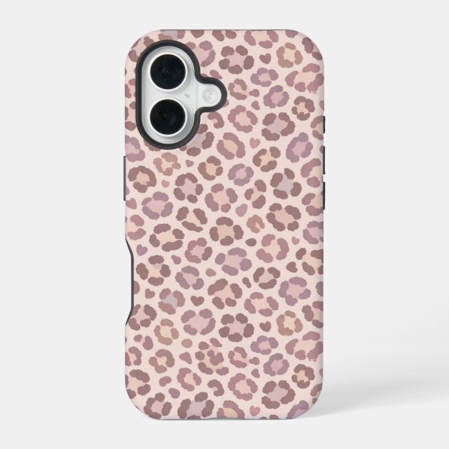 Feminine Leopard Pattern iPhone 16 Case (Back)